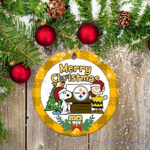 Pittsburgh Steelers Ceramic Ornament Snoopy Christmas Special Gift Product Photo 1