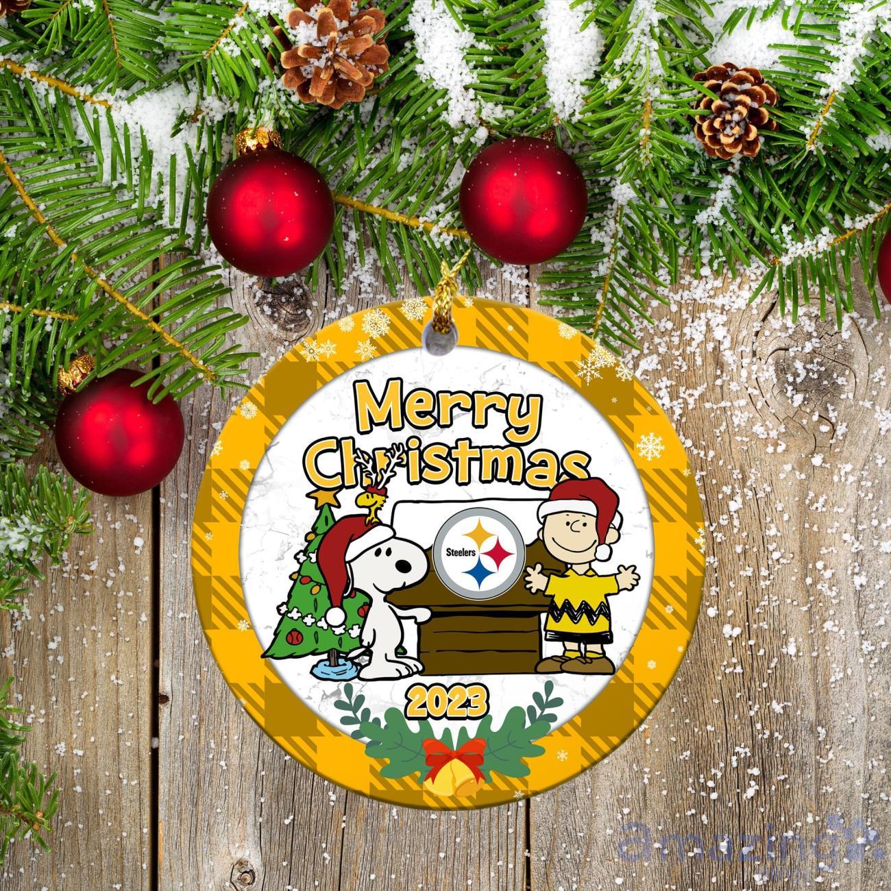 Pittsburgh Steelers Ceramic Ornament Snoopy Christmas Special Gift image Pittsburgh Steelers Ceramic Ornament Snoopy Christmas Special Gift Product Photo 1