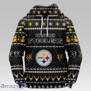 Pittsburgh Steelers Christmas Hooded Sweater Product Photo 1
