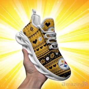 Pittsburgh Steelers Christmas Patterns Max Soul Shoes image Pittsburgh Steelers Christmas Patterns Max Soul Shoes Product Photo 2