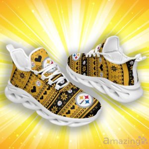 Pittsburgh Steelers Christmas Patterns Max Soul Shoes image Pittsburgh Steelers Christmas Patterns Max Soul Shoes Product Photo 3