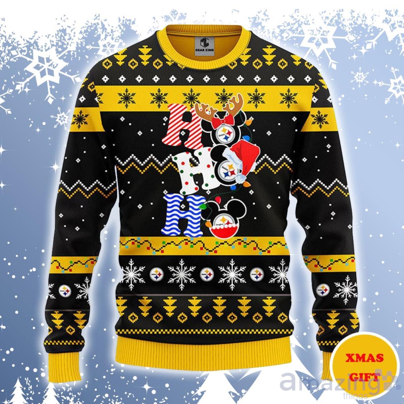 Pittsburgh Steelers Ugly Christmas Sweater Captain Mickey Mouse Perfect Gift  For Football Fans