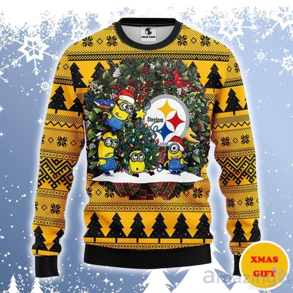 Custom Steelers Christmas Sweater Black AOP Pittsburgh Steelers Gift in  2023