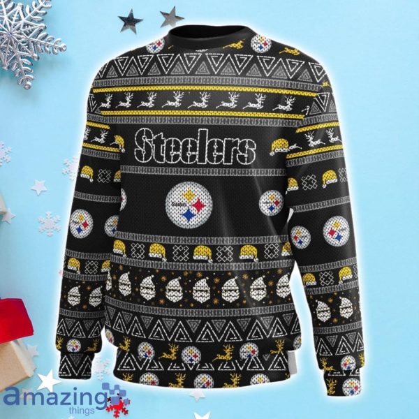 Pittsburgh Steelers Snowflakes Pattern Ugly Christmas Sweater