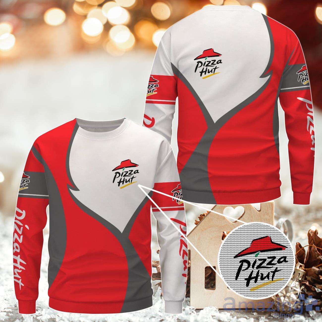 Pizza Hut Ugly Christmas Sweater For Men Women image Pizza Hut Ugly Christmas Sweater For Men Women Product Photo 1