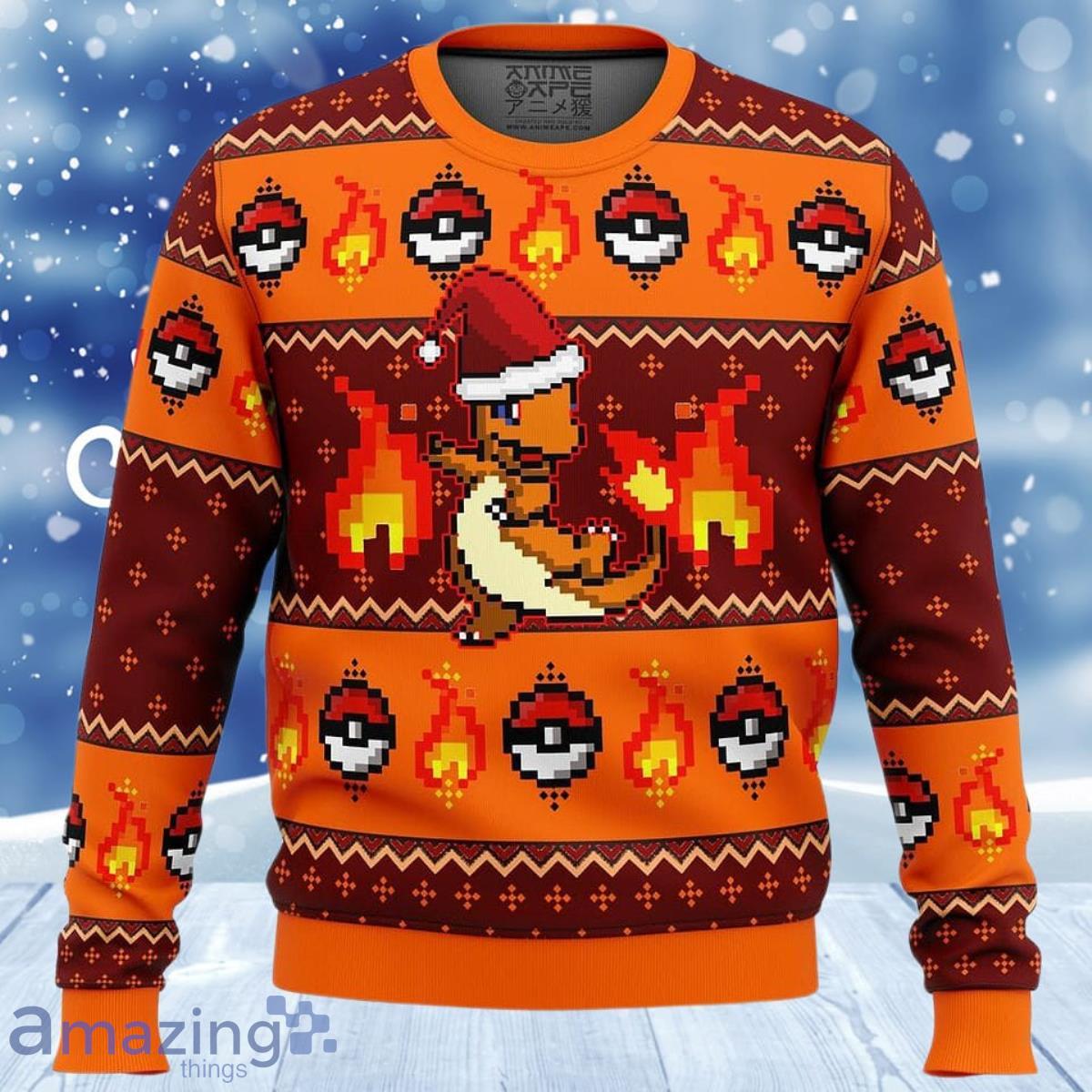 PKM Charmander Ugly Christmas Sweater Best Gift For Men Women Product Photo 1