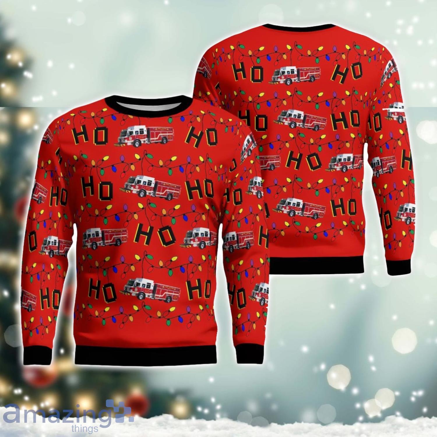 Port Orange Florida Port Orange Fire & Rescue Christmas Ugly Sweater Christmas Gift Ideas image Port Orange Florida Port Orange Fire & Rescue Christmas Ugly Sweater Christmas Gift Ideas Product Photo 1