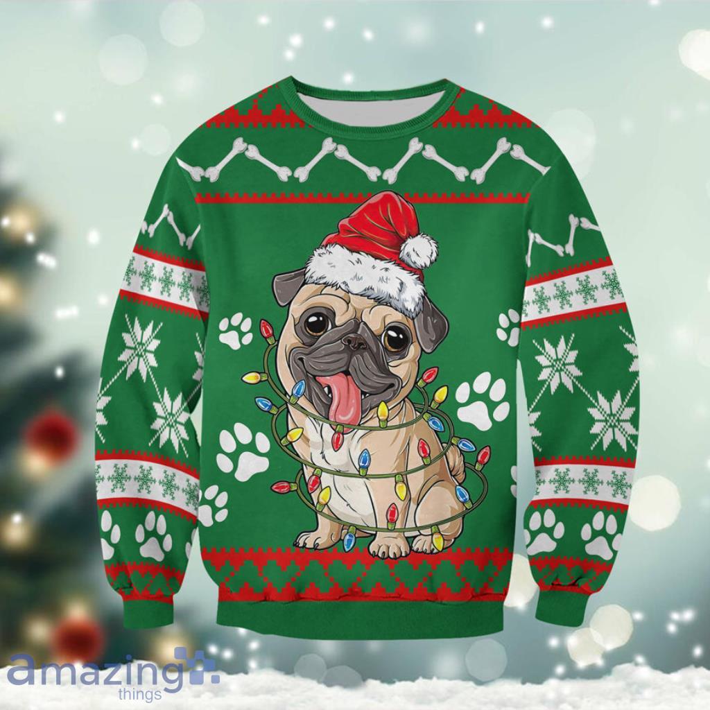 Pug ugly 2024 christmas sweater