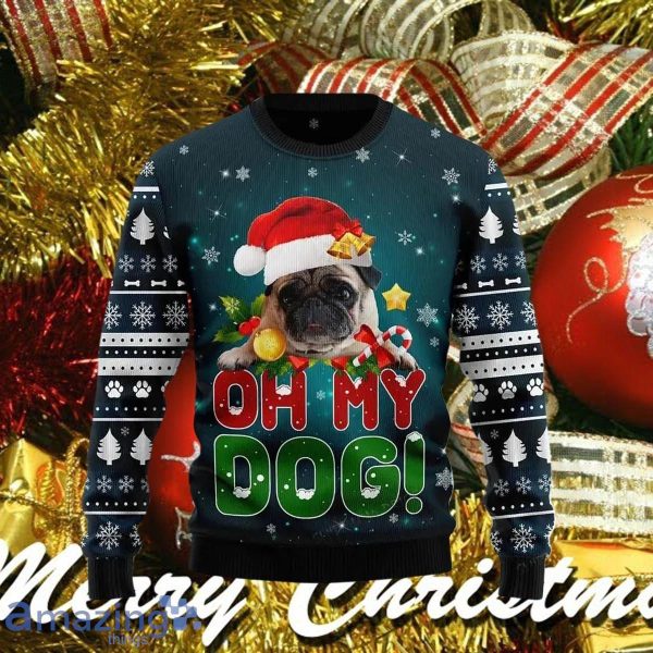 Pug christmas hot sale jumper womens