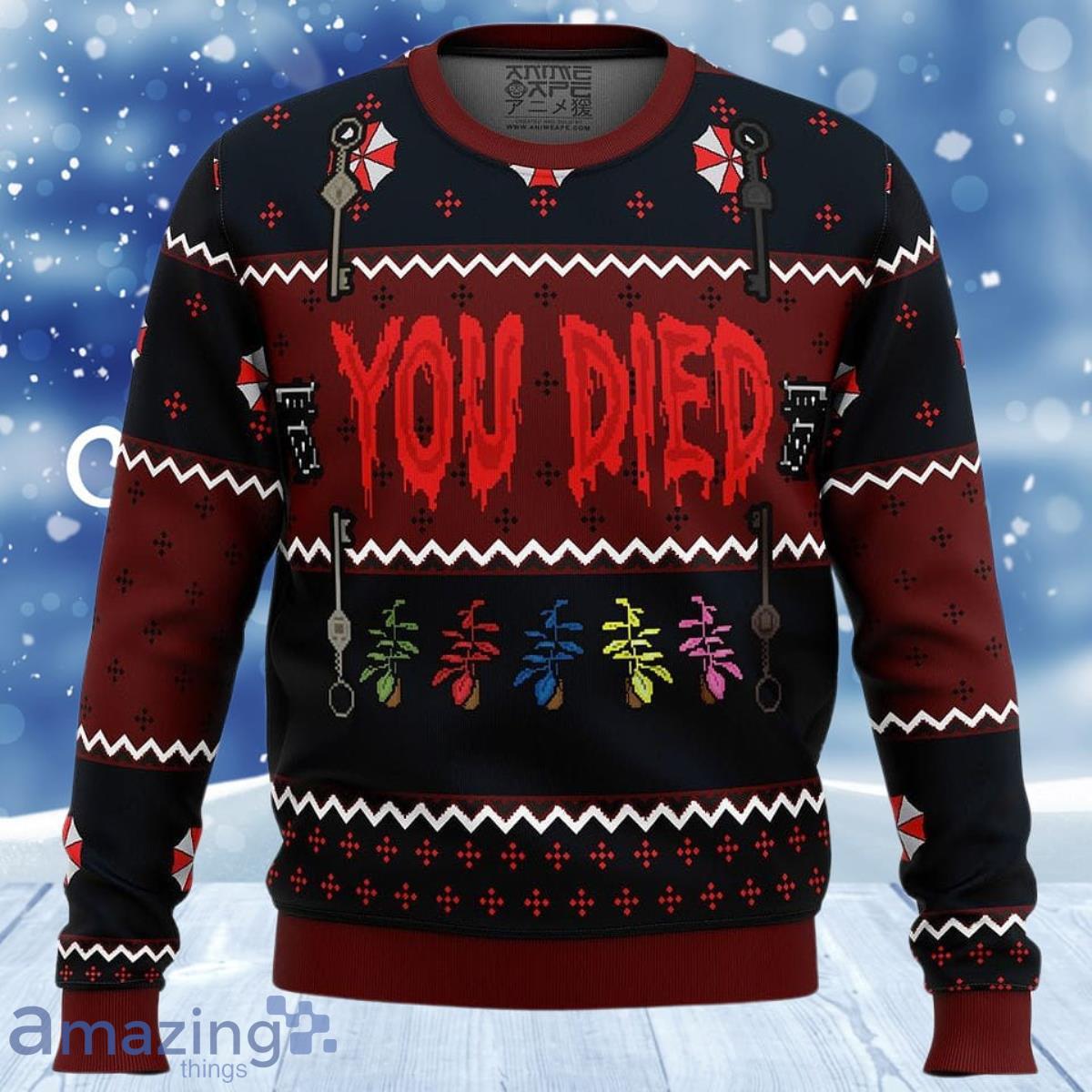 Resident Evil You Died Ugly Christmas Sweater Best Gift For Men Women Product Photo 1