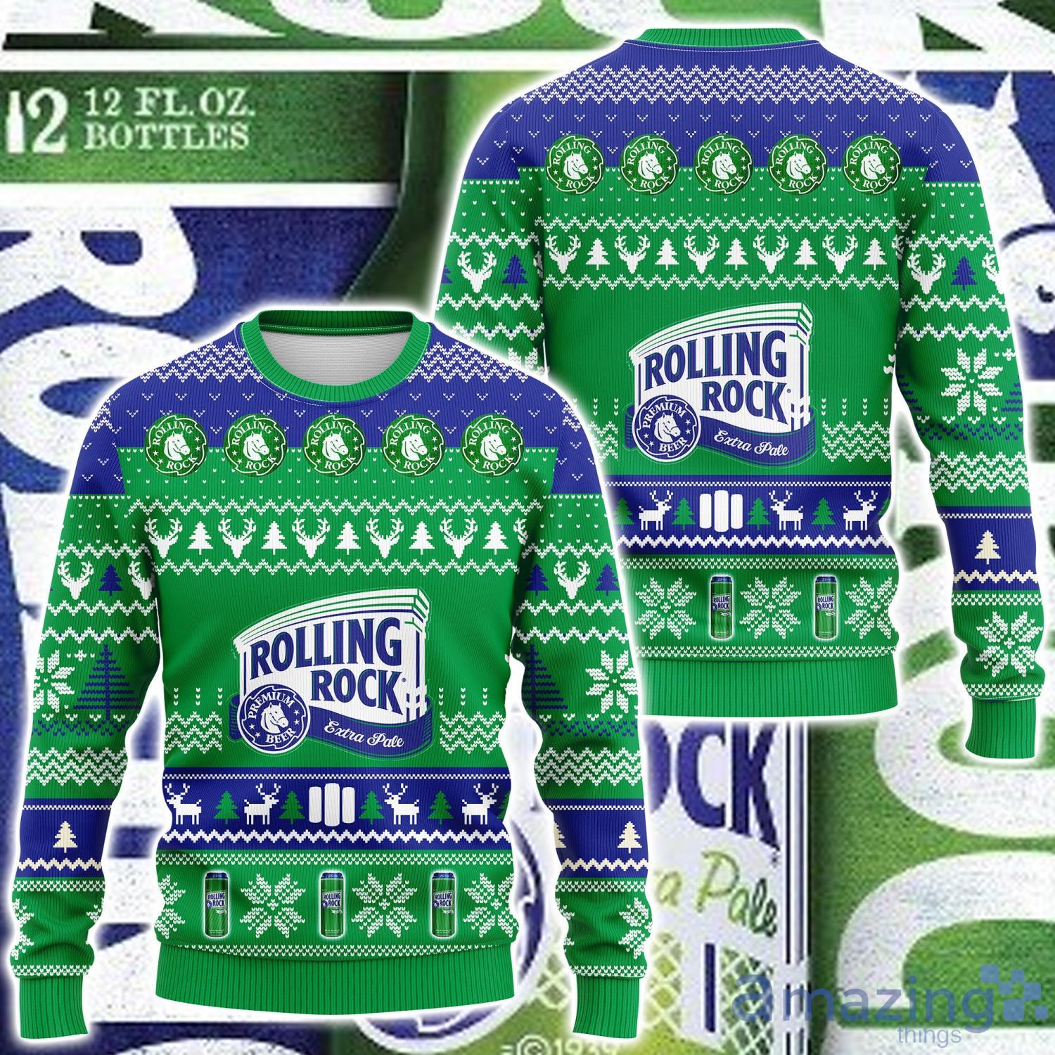 Rolling Rock Beer Ugly Christmas Sweater 3D All Over Printed