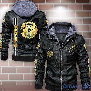 Saab Automobile Leather Jacket Special Gift For Men Product Photo 1
