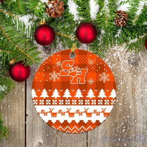 Sam Houston State Bearkats Ceramic Ornament All We Want For Christmas Is More Time For Football Product Photo 2