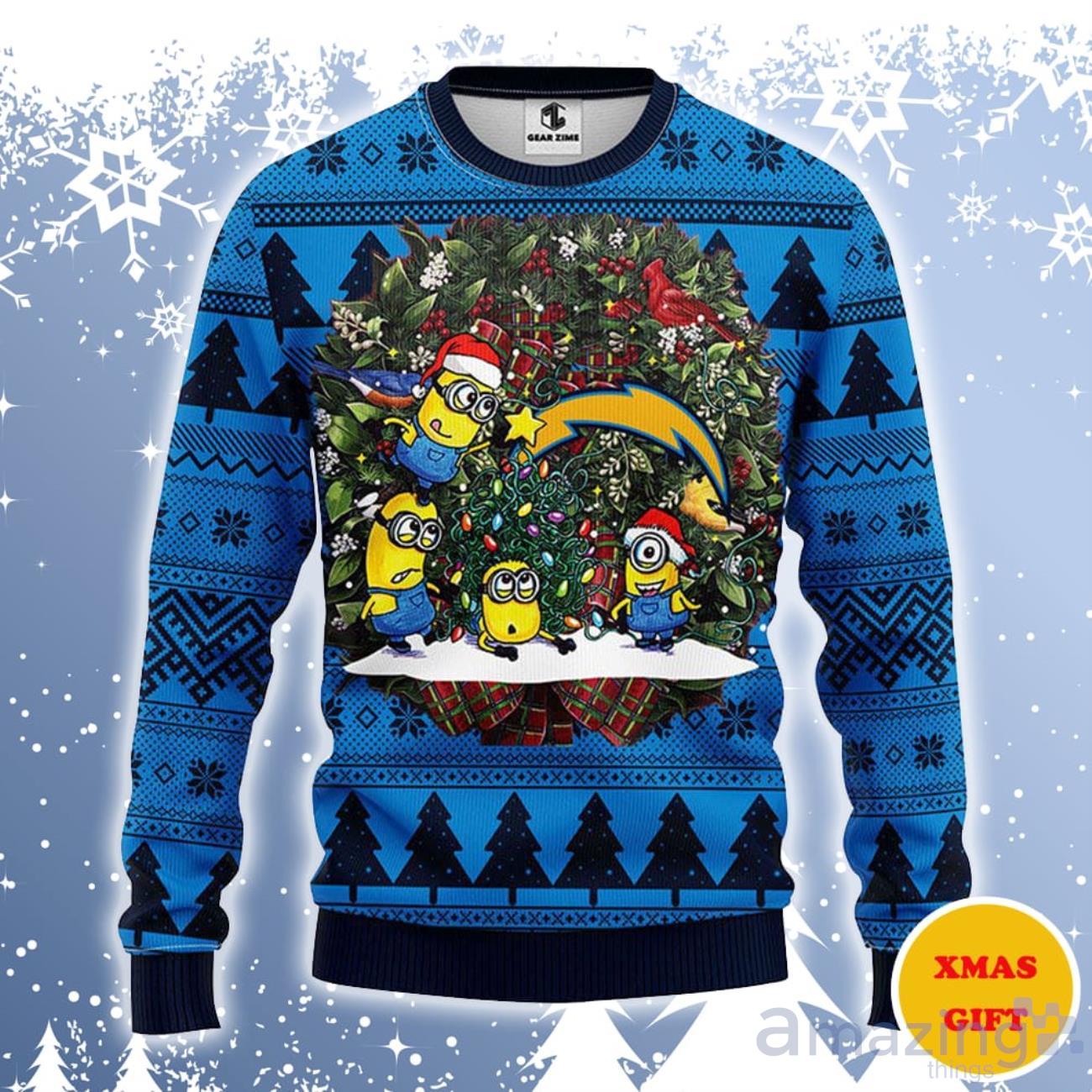 Minion Atlanta Braves Ugly Christmas Sweater Let It Snow Shirt