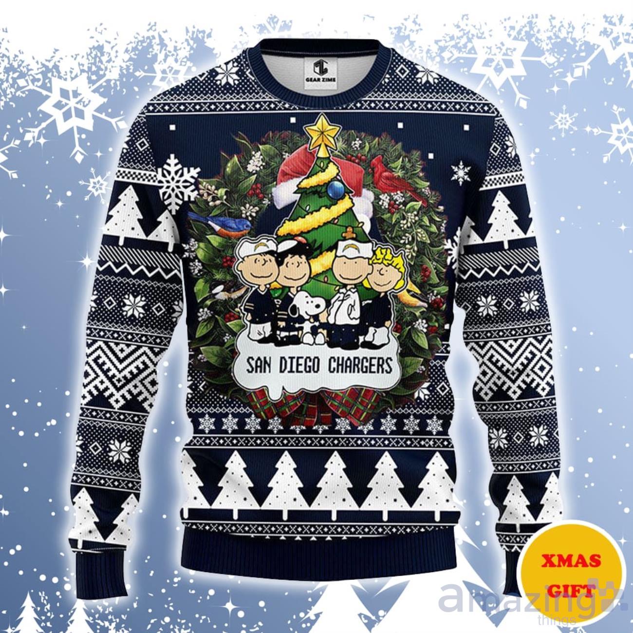 San Diego Chargers Snoopy Dog Christmas Ugly Sweater –