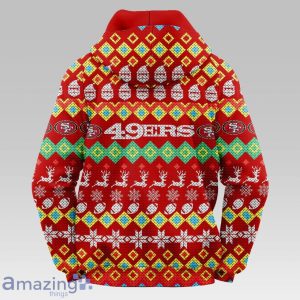San Francisco 49ers Colorful Christmas Hooded Sweater Product Photo 2