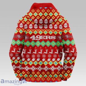 San Francisco 49ers Colorful Christmas Hooded Sweater Product Photo 2