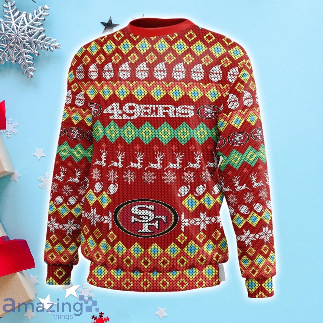 San Francisco 49ers Mickey And Friends Christmas Sweater Ugly