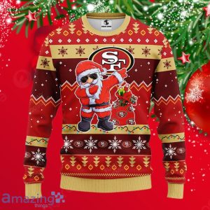San Francisco 49ers Dabbing Santa Claus Christmas Ugly Sweater Special Gift For Men Women Product Photo 1