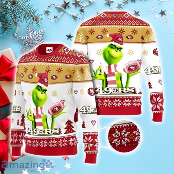 San Francisco 49ers Grinch & Scooby Doo Christmas Ugly Sweater - Growkoc