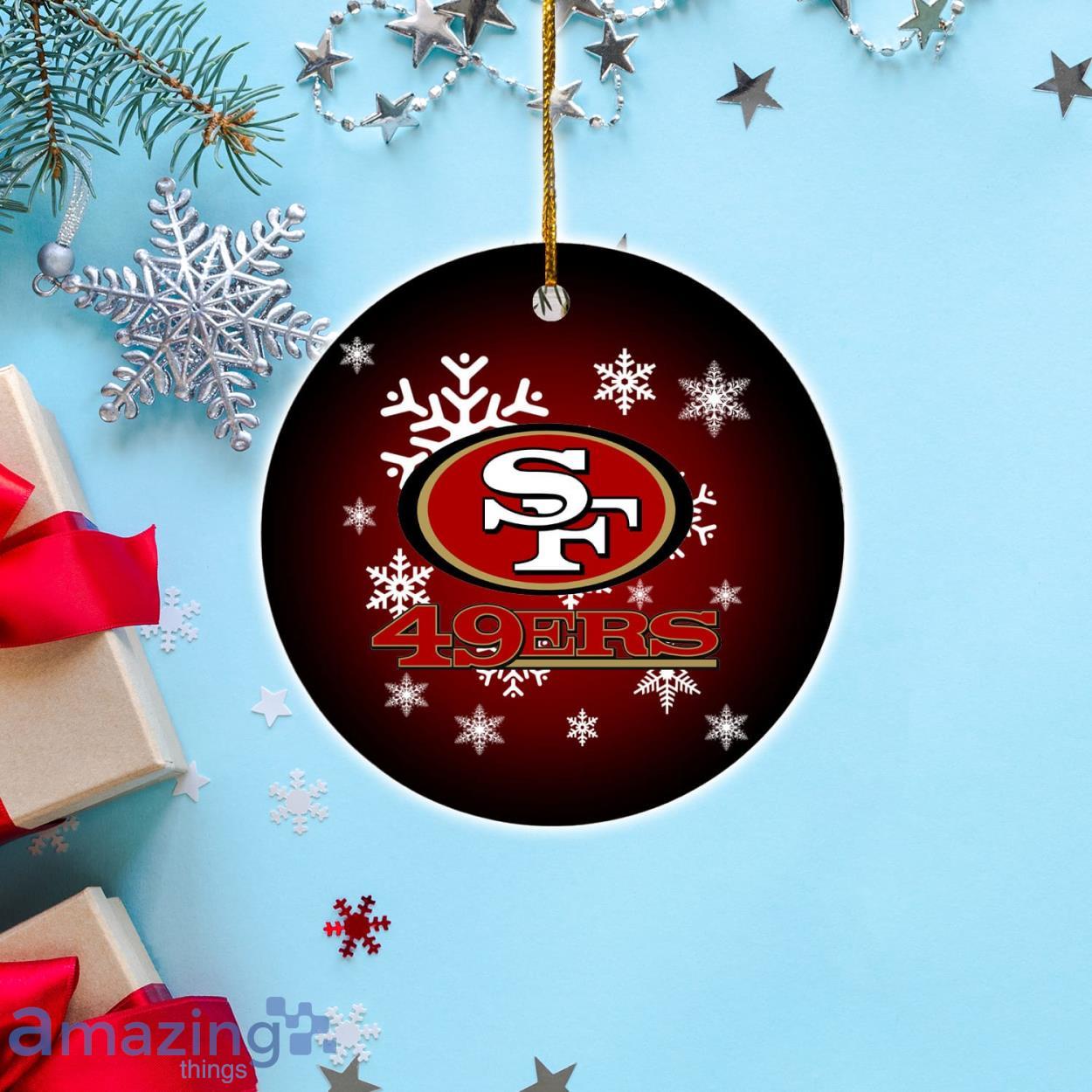 San Francisco 49ers Merry Christmas Circle Ornament