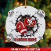 San Francisco 49ers Rugby Ball Logo 3D Christmas Ornament