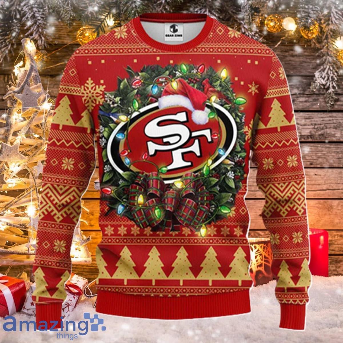 San Francisco 49ers Ugly Christmas Sweater Best Gift For Loved Ones image San Francisco 49ers Ugly Christmas Sweater Best Gift For Loved Ones Product Photo 1