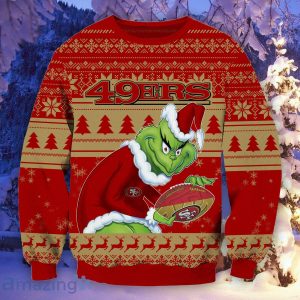 San Francisco 49ers Ugly Grinch Christmas Sweater For Fans Funny Christmas Gift Product Photo 2