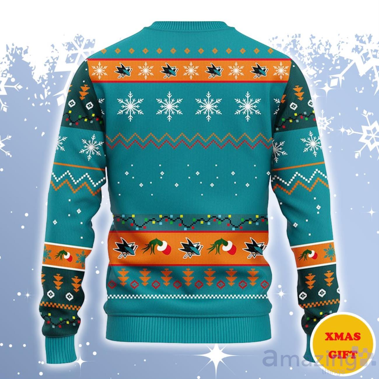 San Jose Sharks 12 Grinch Xmas Day Ugly Sweater Gift For Christmas