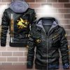 San Jose Sharks Striped Style Leather Jacket For Fans