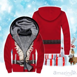 Santa Claus Christmas Fleece Zip Hoodie Product Photo 1