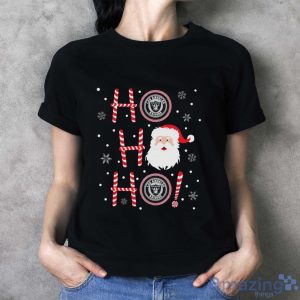 Santa Claus Ho Ho Ho Oakland Raiders Christmas image Santa Claus Ho Ho Ho Oakland Raiders Christmas - Ladies T-Shirt