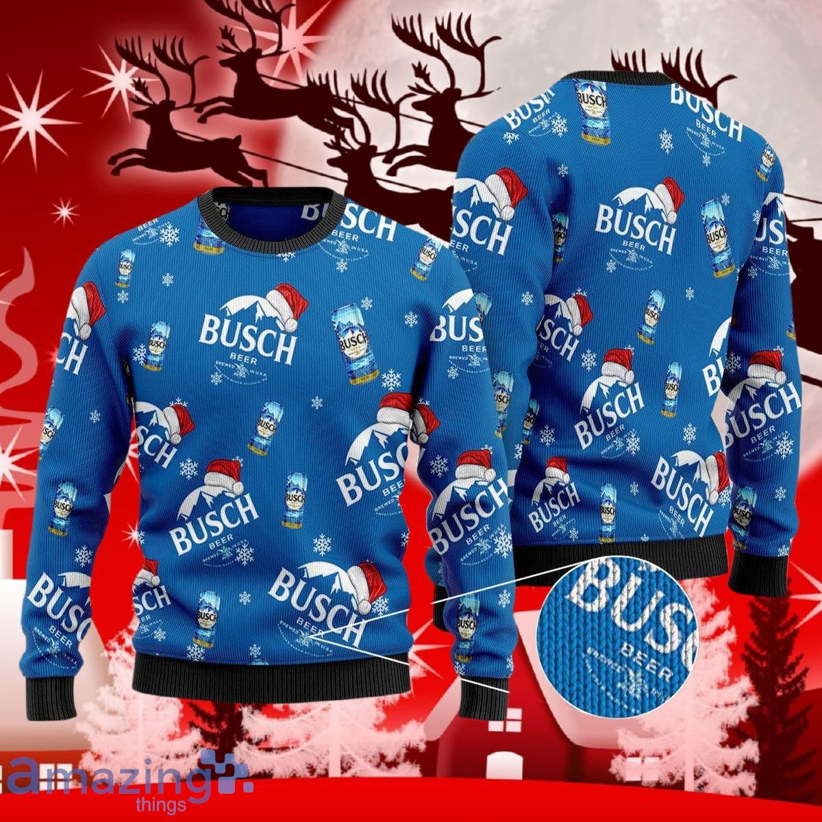 Santa Hat Busch Ugly Christmas Sweater Impressive Gift For Men And Women image Santa Hat Busch Ugly Christmas Sweater Impressive Gift For Men And Women Product Photo 1