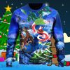 Santa Riding A Dragon Ugly Christmas Sweater Best Gift For Men And Women