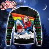 Santa Riding Shark Christmas Ugly Christmas Sweater 3D Gift For Men And Women