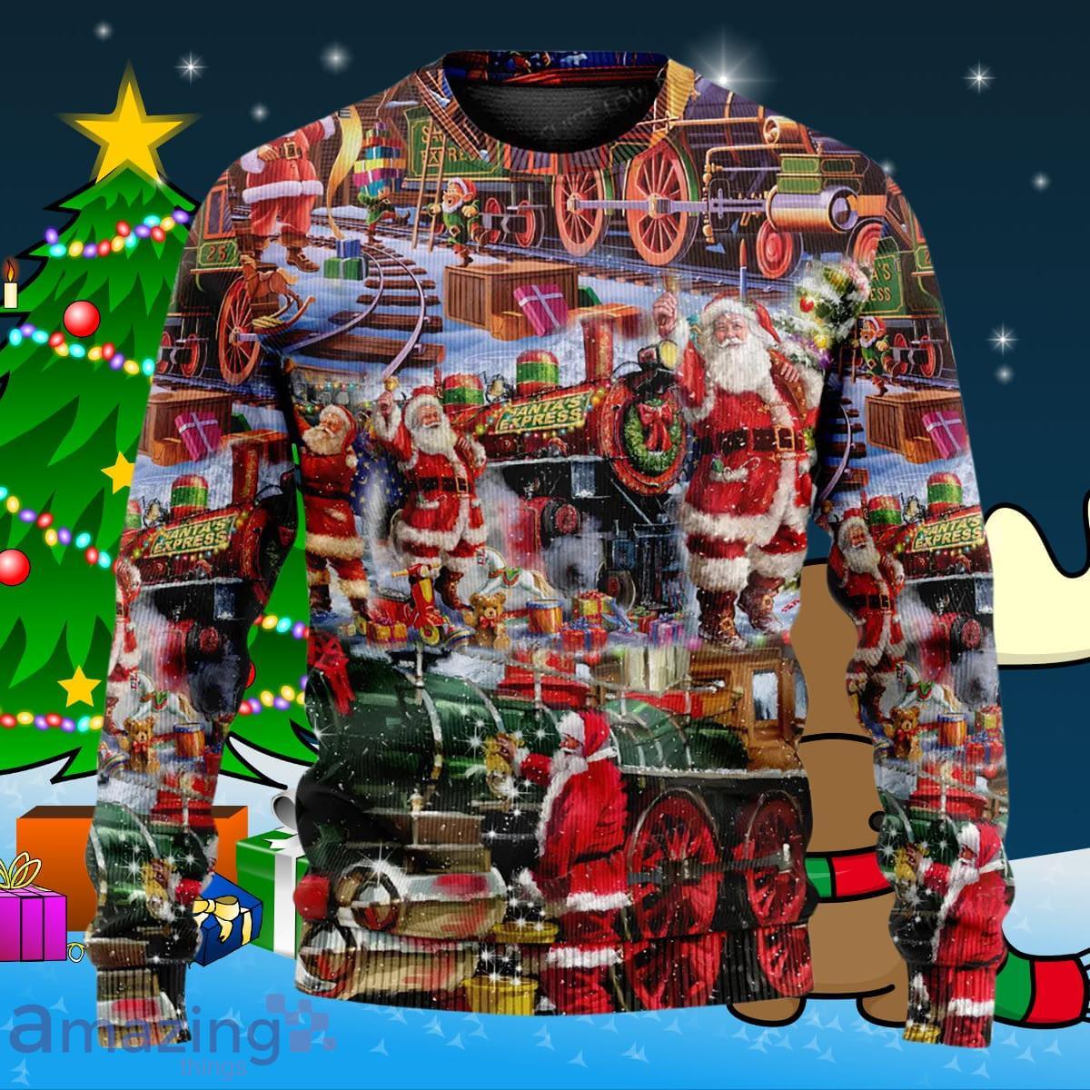 Santa Snow Village Spirit Of Giving Ugly Christmas Sweater Best Gift For Men And Women Product Photo 1
