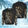 Scary Skull Dark Warrior Christmas Ugly Sweater 3D Gift Halloween
