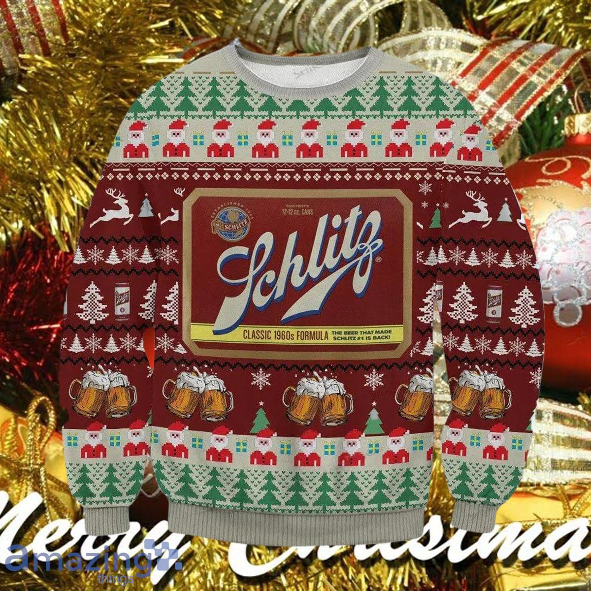 Schlitz Classic 1960S Formula Santa Claus Ugly Christmas Sweater Impressive Gift For Men And Women image Schlitz Classic 1960S Formula Santa Claus Ugly Christmas Sweater Impressive Gift For Men And Women Product Photo 1