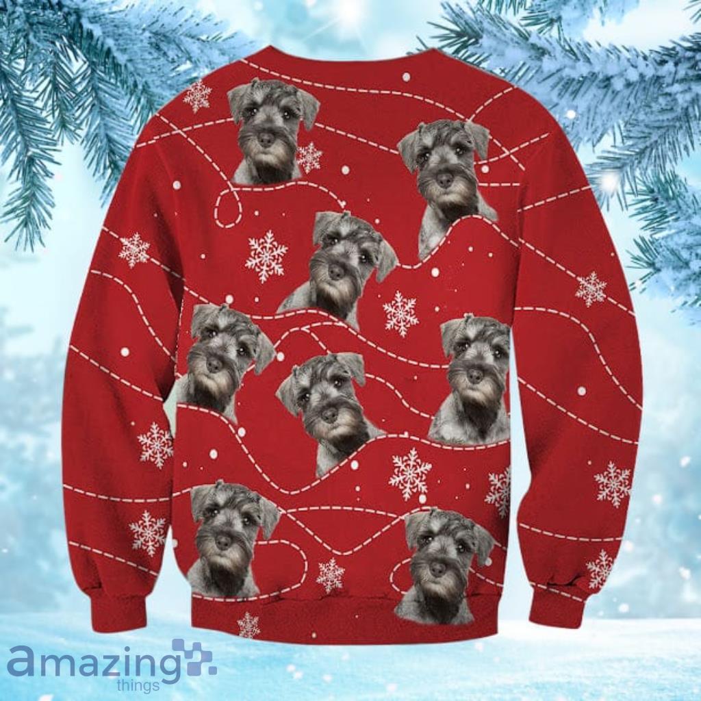 Schnauzer Funny Snow And Line Sweatshirt Christmas Ugly Sweater