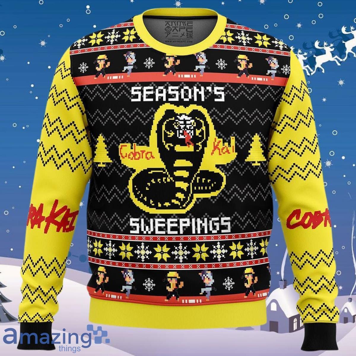 Season's Sweepings Cobra Kai Ugly Christmas Sweater Best Gift For Men And Women Product Photo 1
