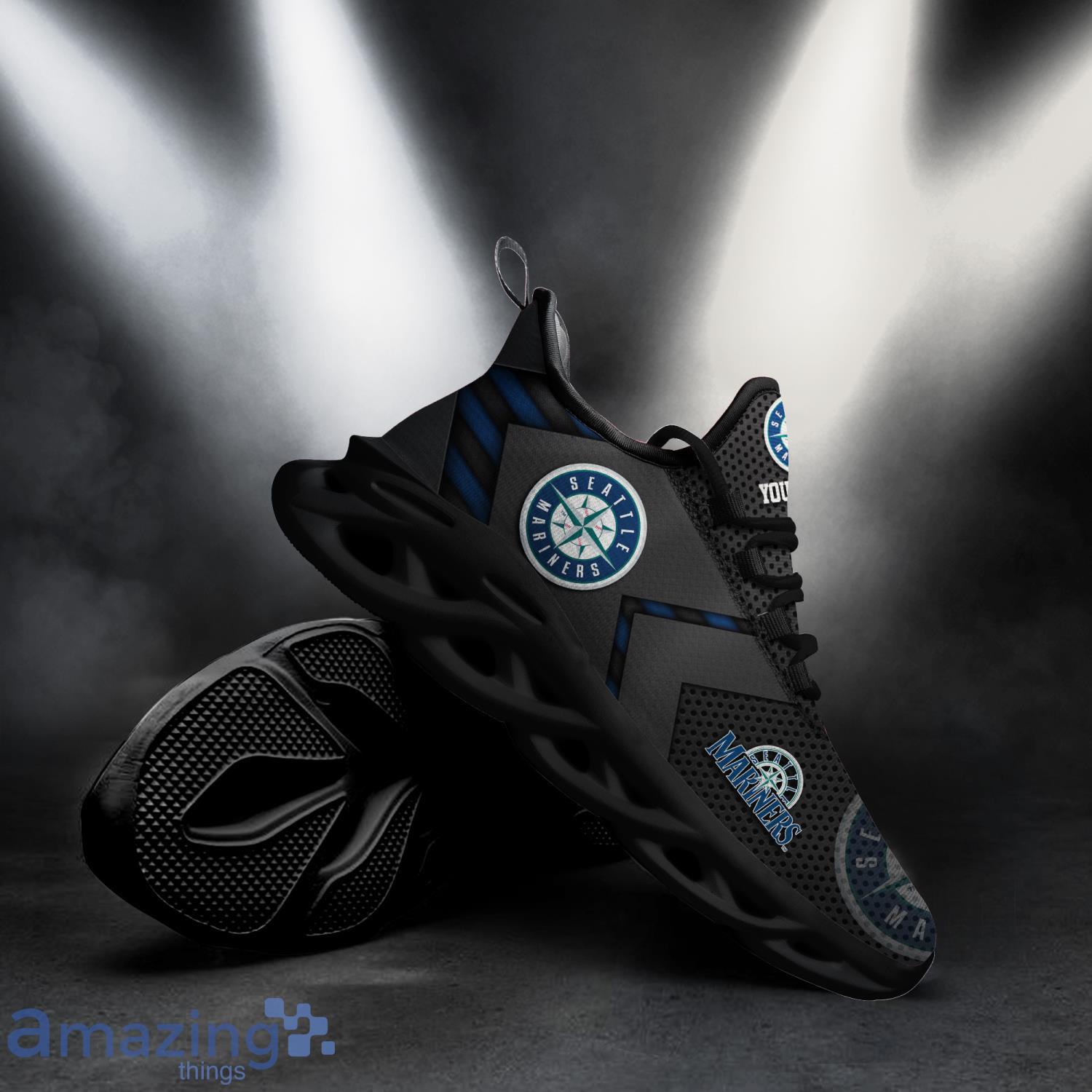 Seattle Mariners Personalized MLB Max Soul Shoes Sneakers Sport Shoes image Seattle Mariners Personalized MLB Max Soul Shoes Sneakers Sport Shoes Product Photo 3