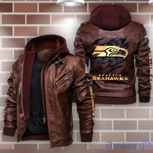 Seattle Seahawks Leather Jacket For Fans Product Photo 2