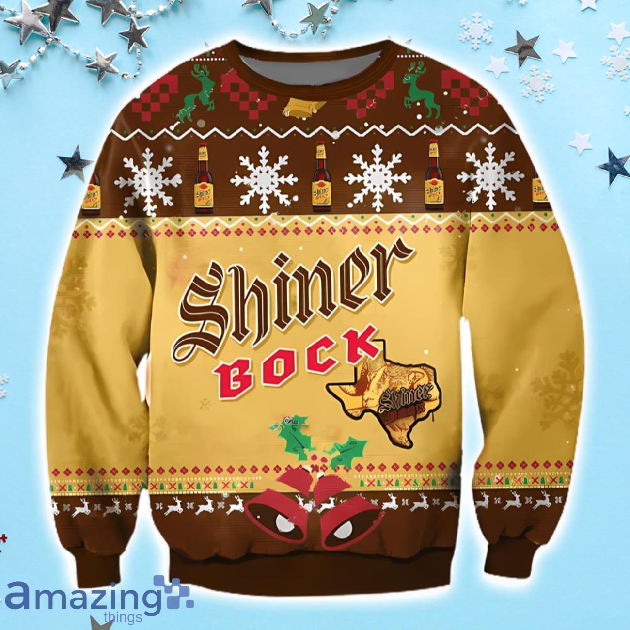 Shiner Bock Texas Beer Ugly Christmas Sweaters image Shiner Bock Texas Beer Ugly Christmas Sweaters Product Photo 1
