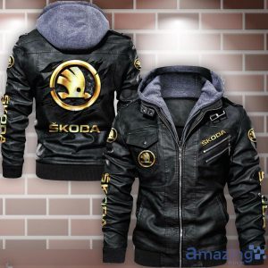 Skoda Auto Leather Jacket Best Gift For Men Father's Day Gift Product Photo 1