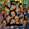 Skull Cool On Fire Ugly Christmas Sweater Best Gift For Men And Women