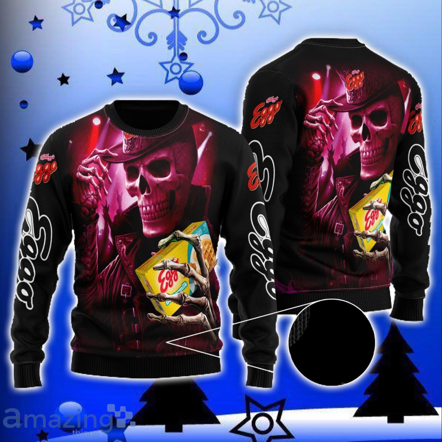 Skull Eggo All Over Print 3D Sweater Halloween Gift image Skull Eggo All Over Print 3D Sweater Halloween Gift Product Photo 1