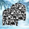 Skull Head Black And White Crewneck Sweatshirt Christmas Ugly Sweater 3D Gift Halloween