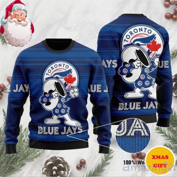 Snoopy Toronto Blue Jays Christmas AOP Sweater