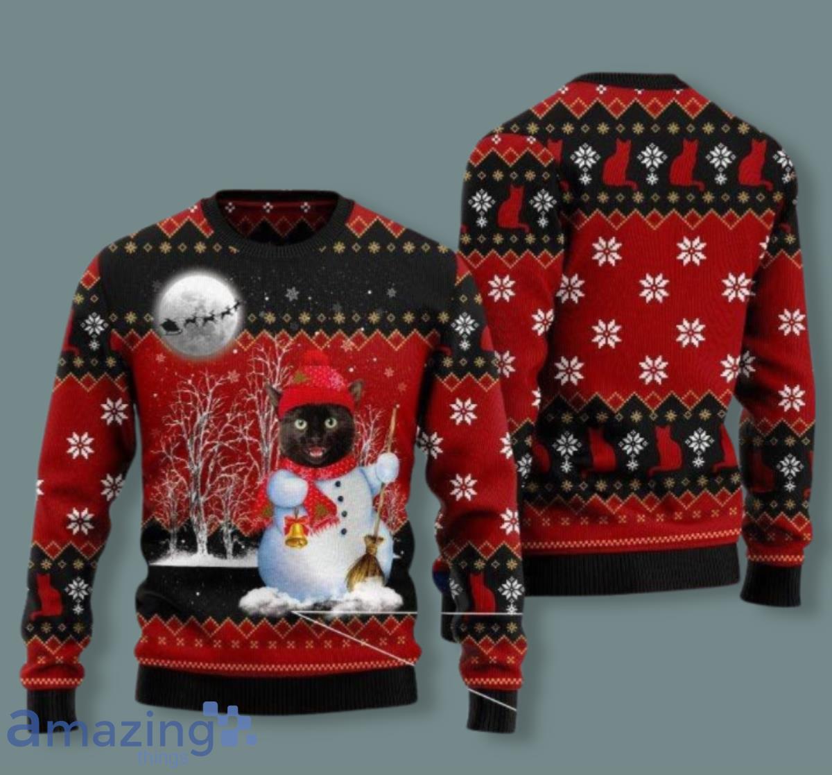 Snowman Cat Ugly Sweater, Christmas Shirt, Retro Ugly Sweater Best Gift For Men And Women image Snowman Cat Ugly Sweater, Christmas Shirt, Retro Ugly Sweater Best Gift For Men And Women Product Photo 1