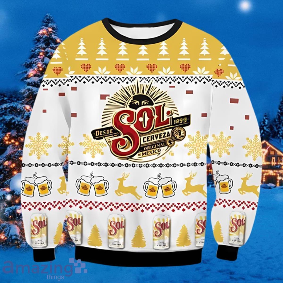 Sol Beer Ugly Christmas Sweater Best Gift For Loved Ones image Sol Beer Ugly Christmas Sweater Best Gift For Loved Ones Product Photo 1